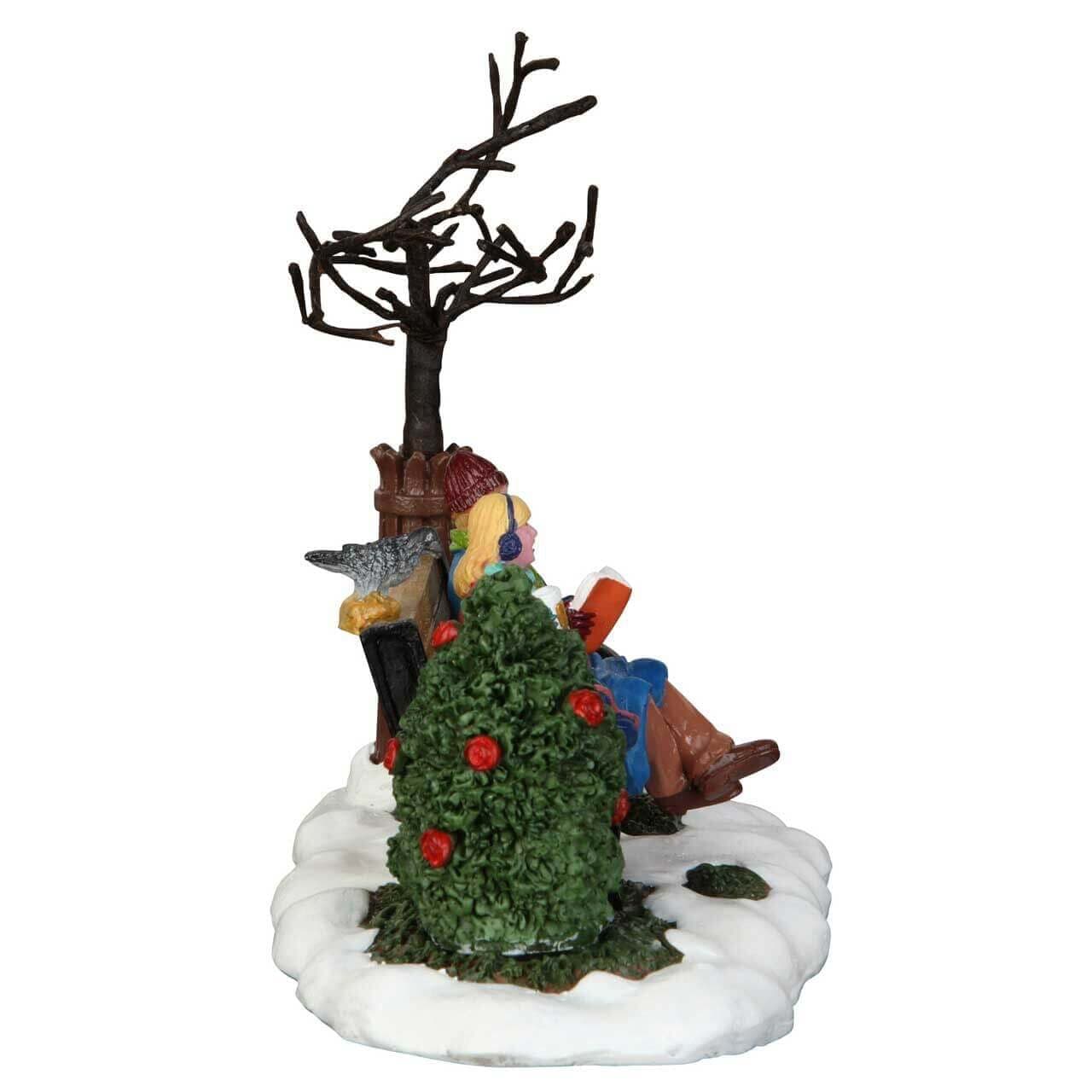 Decorazione "Accogliente Natale" per Villaggio di Natale e presepe, in Resina da h 7,1 cm - 2