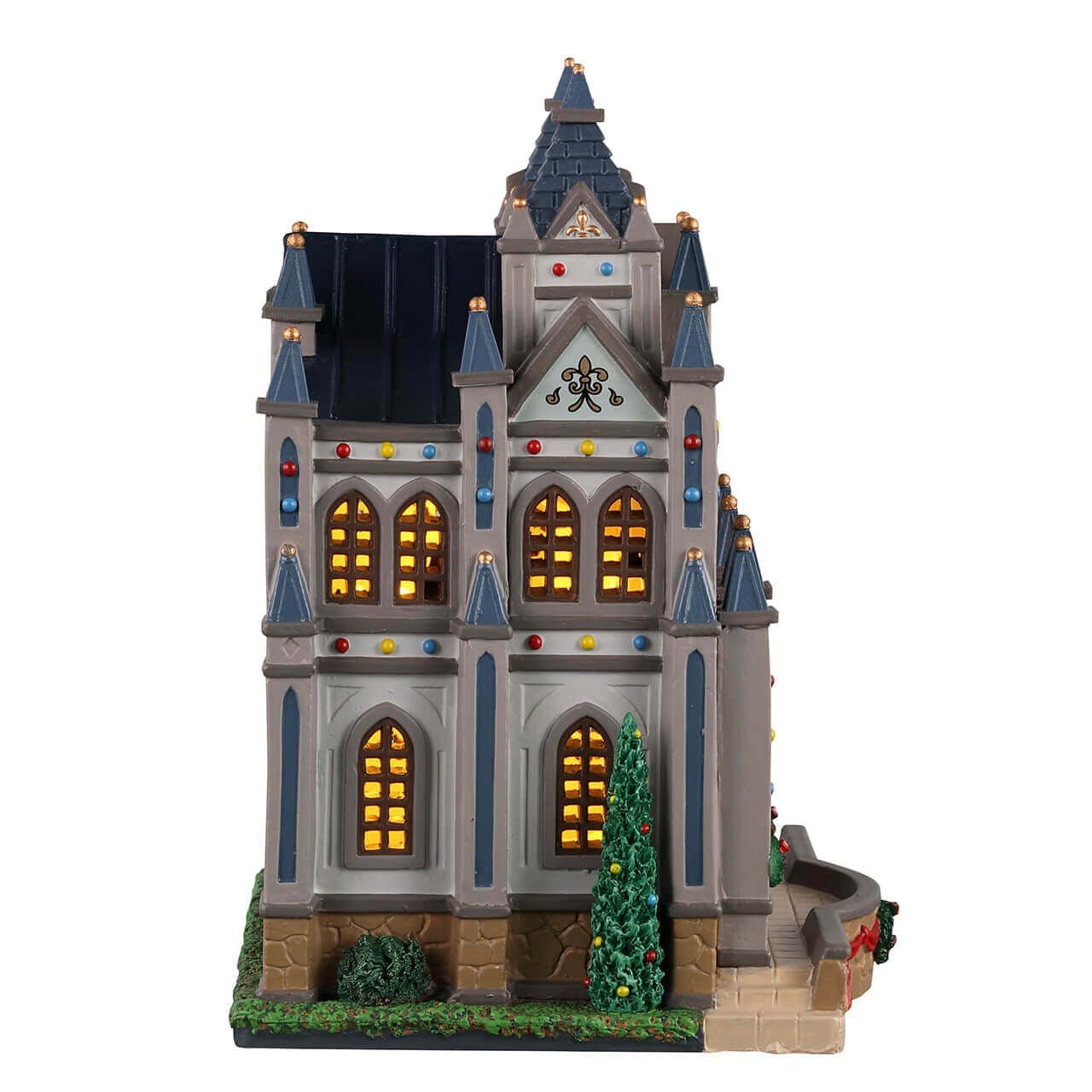 Cattedrale decorazione natalizia con luci per villaggio natalizio - 2