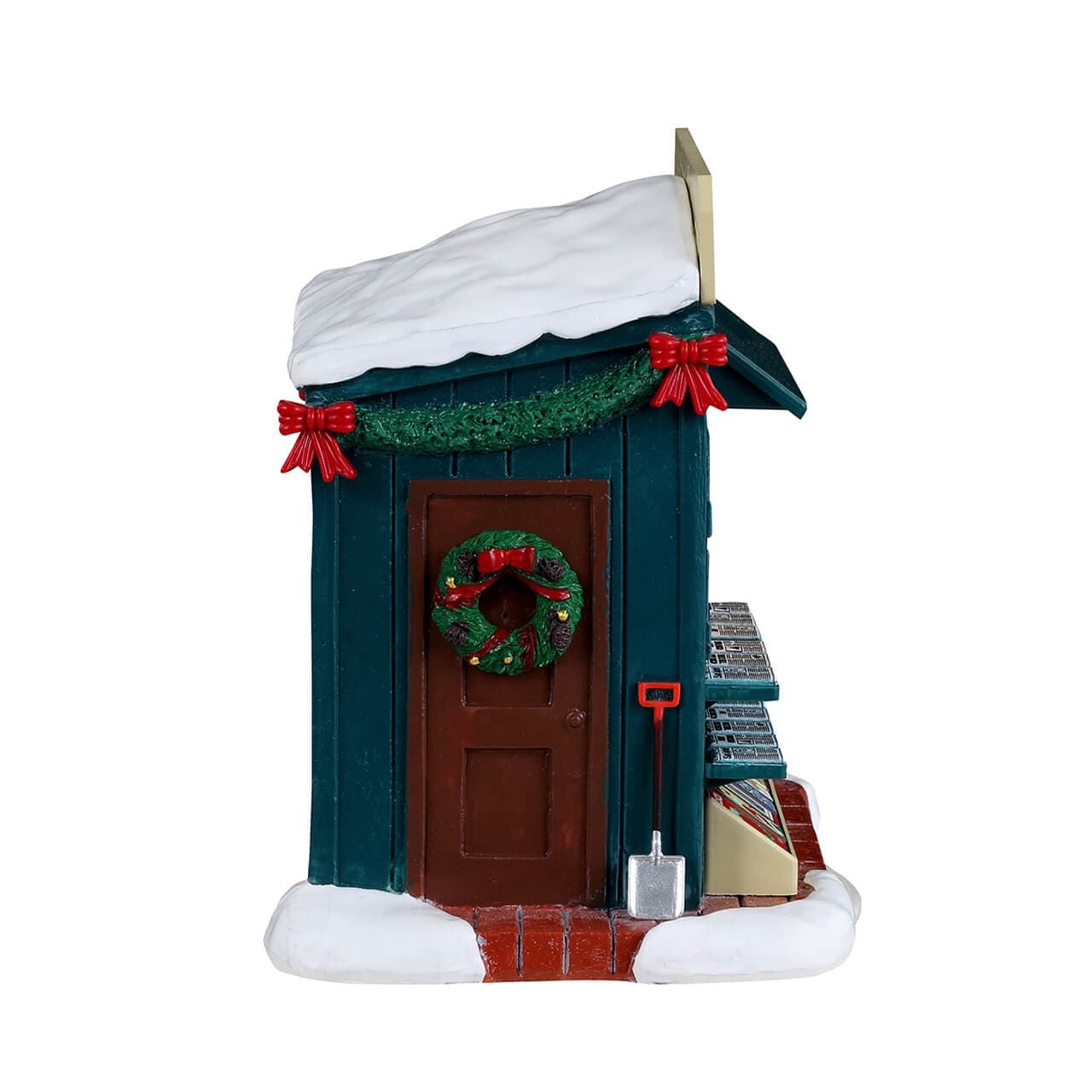 Decorazione "Giornata di buone notizie" per Villaggio di Natale e presepe, in Resina da h 11,5 cm - 2