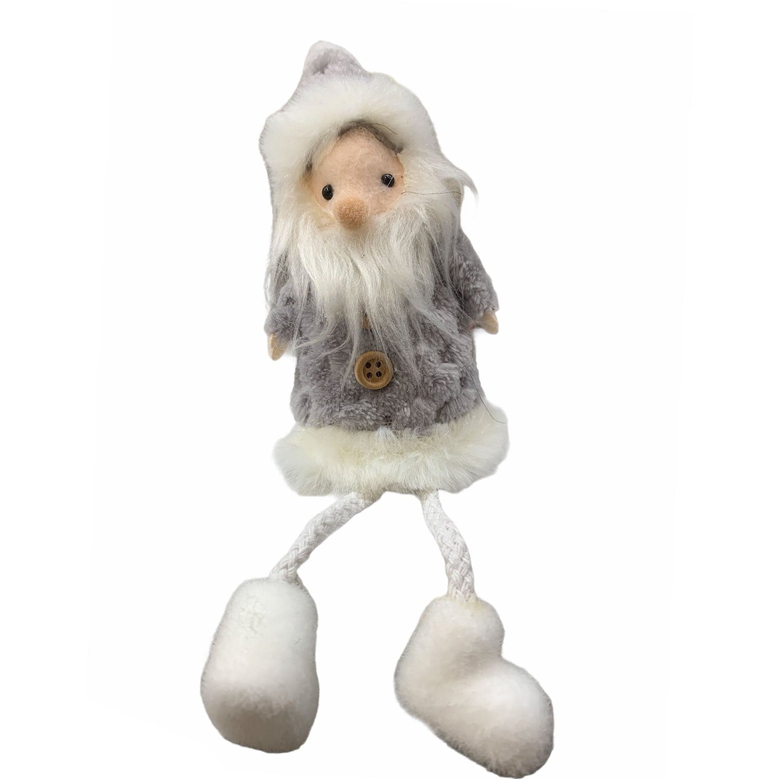 Pendaglio bambolina in pezza h 16 cm, pallina per Albero di Natale addobbi natalizi - 6