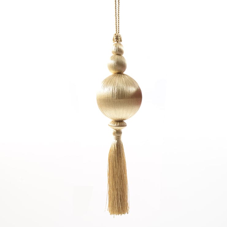 Pallina in velluto con Nappa per albero di natale sfera natalizia particolare h 33 cm - 2