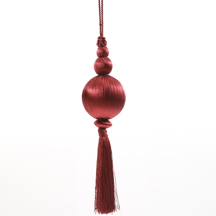 Pallina in velluto con Nappa per albero di natale sfera natalizia particolare h 33 cm - 3