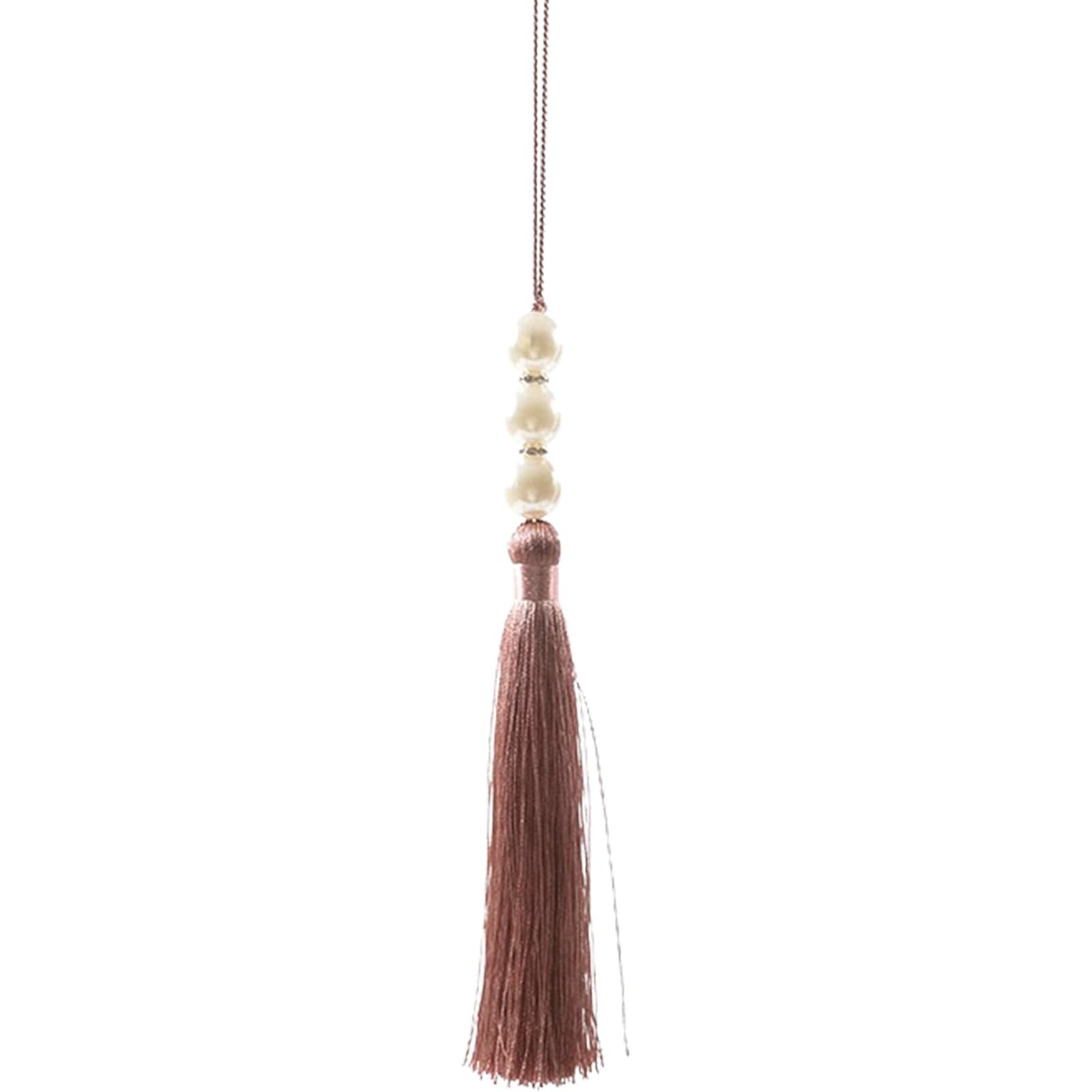 Pallina di perle con Nappa per albero di natale sfera natalizia particolare h 24 cm - 2