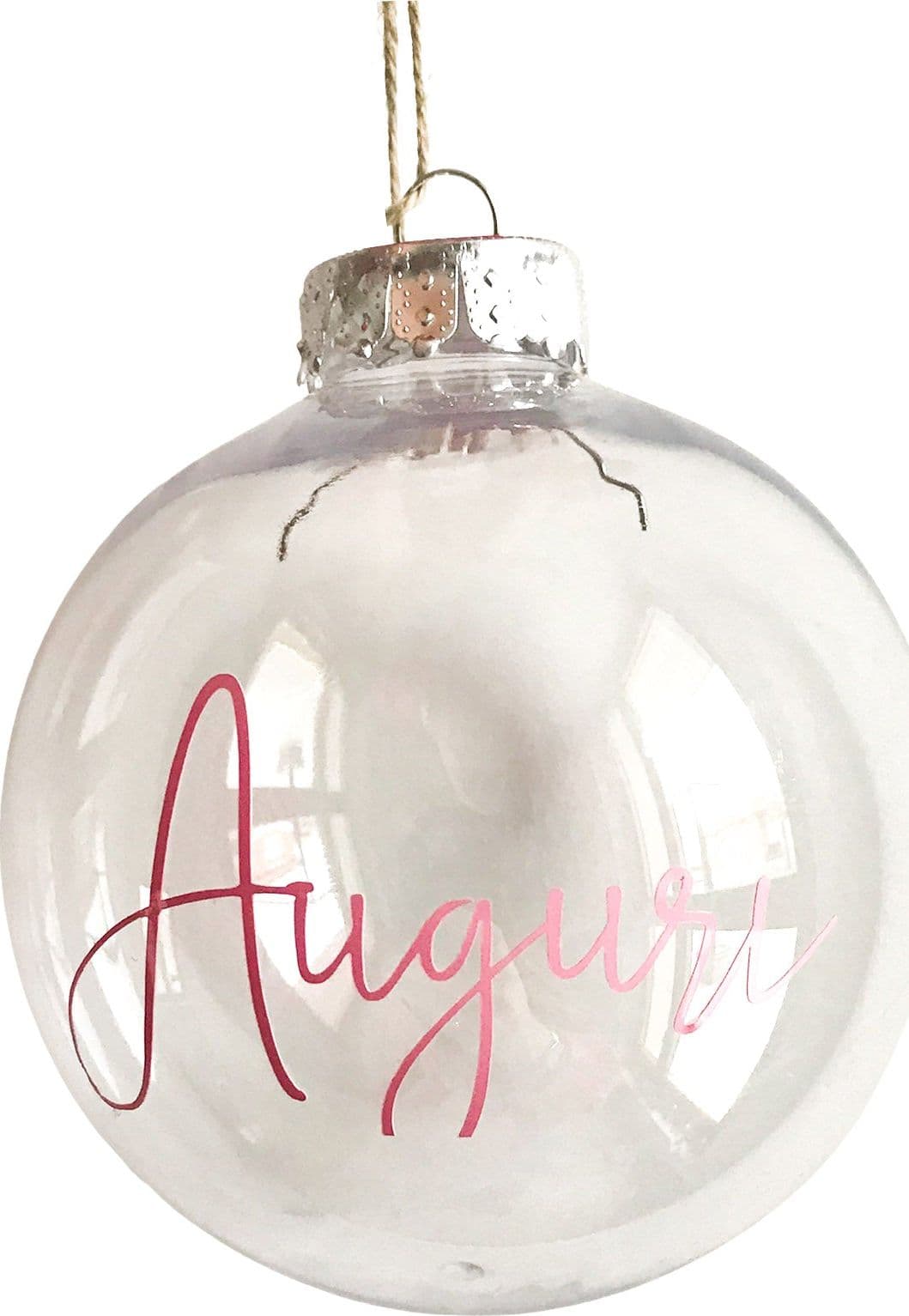 Sfera Pallina Iridescente personalizzabile per albero di natale con nome o logo - 5
