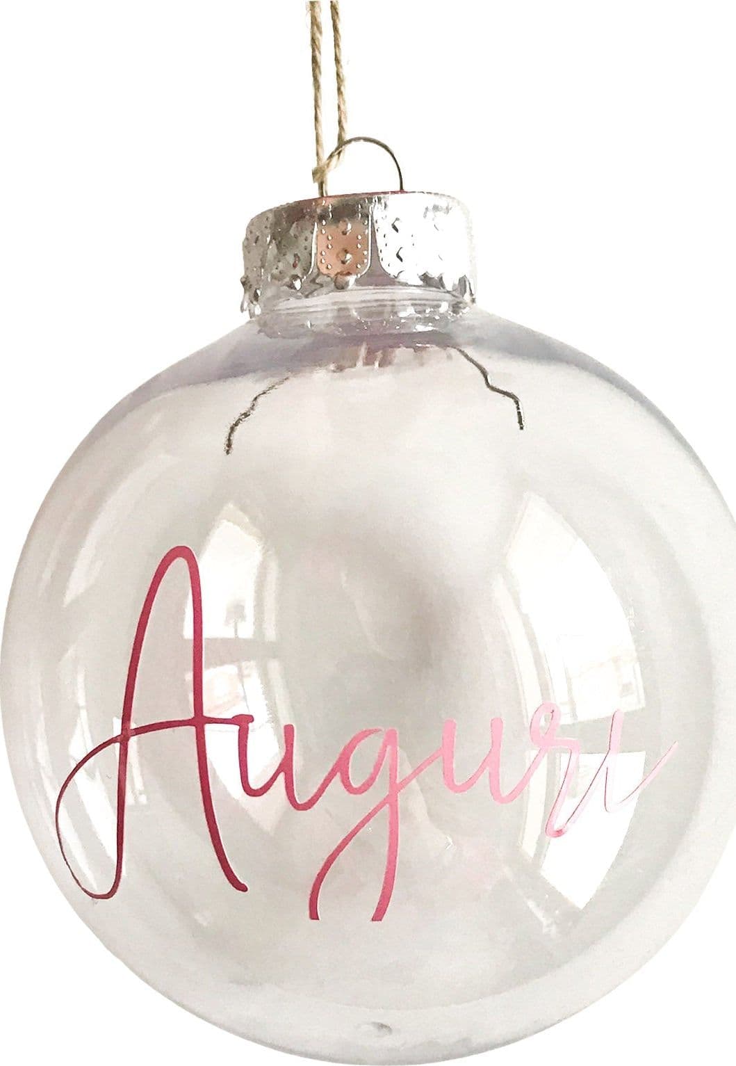 Sfera Pallina Iridescente personalizzabile per albero di natale con nome o logo - 5