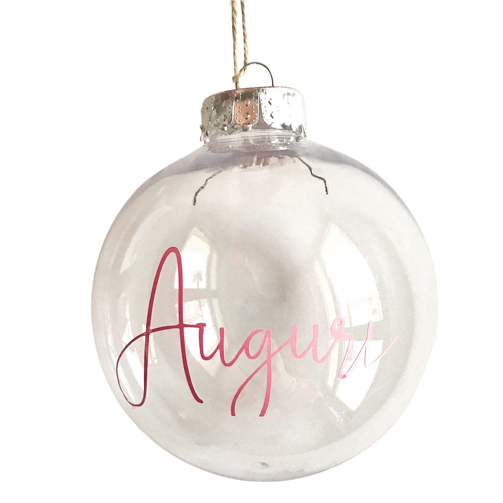 Sfera Pallina Iridescente personalizzabile per albero di natale con nome o logo - 5