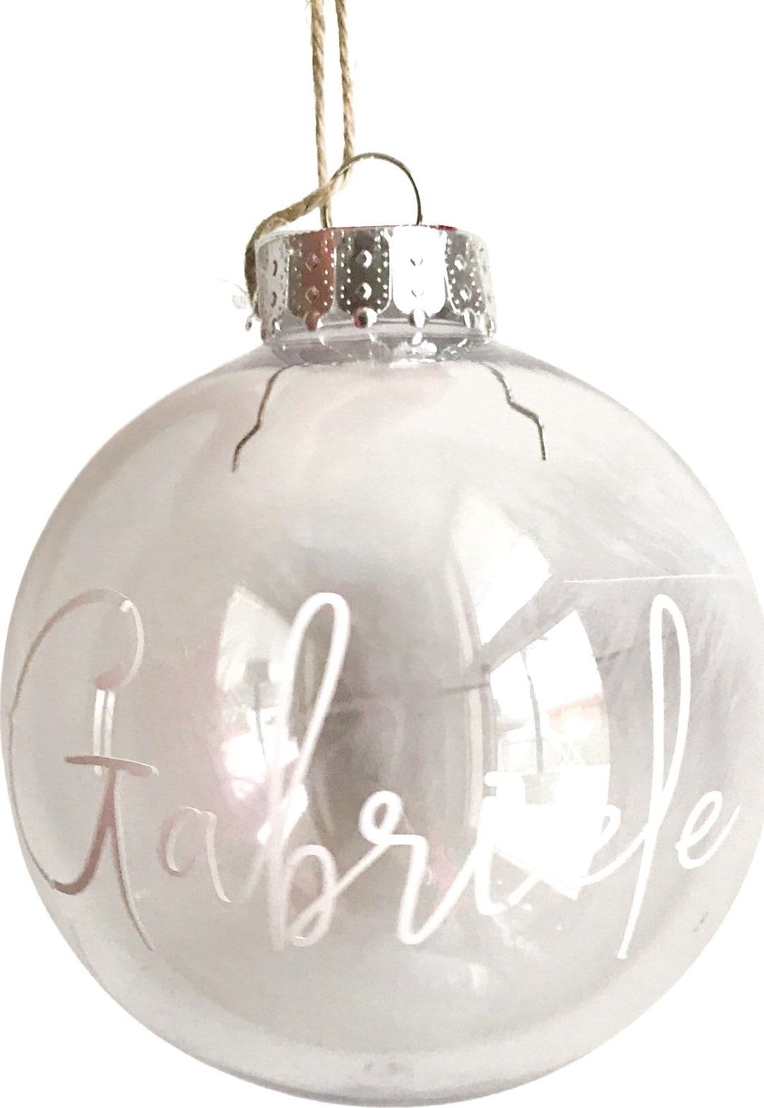 Sfera Pallina Iridescente personalizzabile per albero di natale con nome o logo - 6