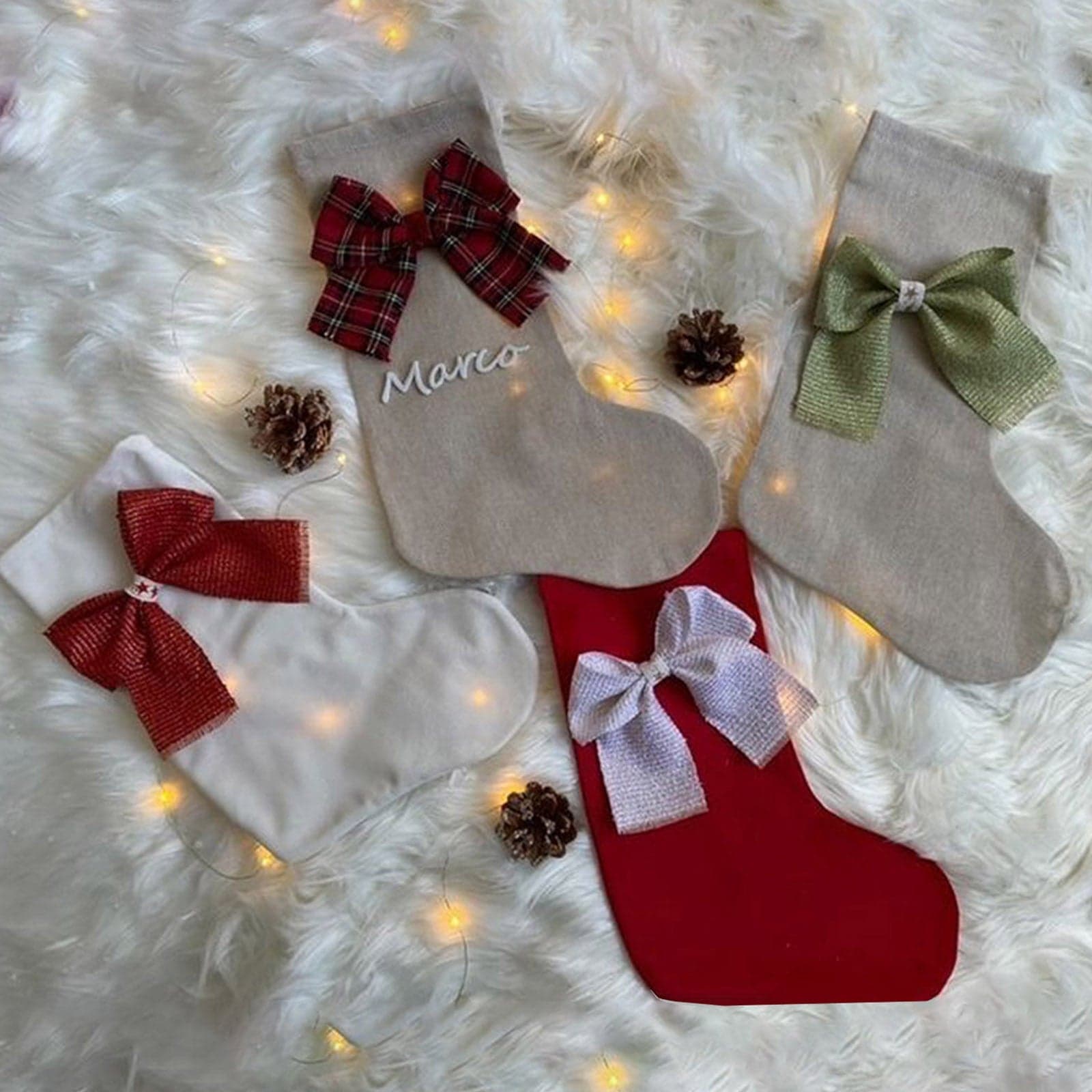 Calza dell' Epifania  personalizzabile per albero di natale e camino con nome o logo - 2