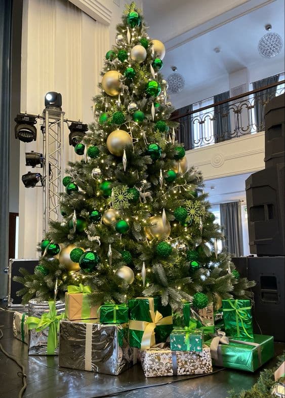 Palline in vetro per albero di natale Verde pino decorazione natalizia - 2