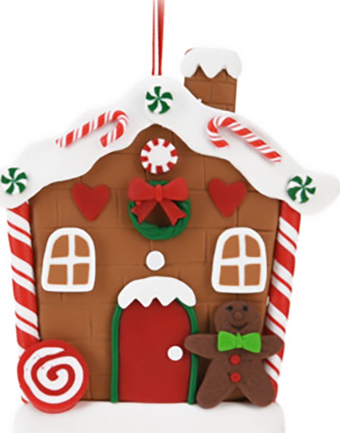 Pendenti per Albero di Natale a forma di casa di zenzero, in PVC, da 11 cm - 3