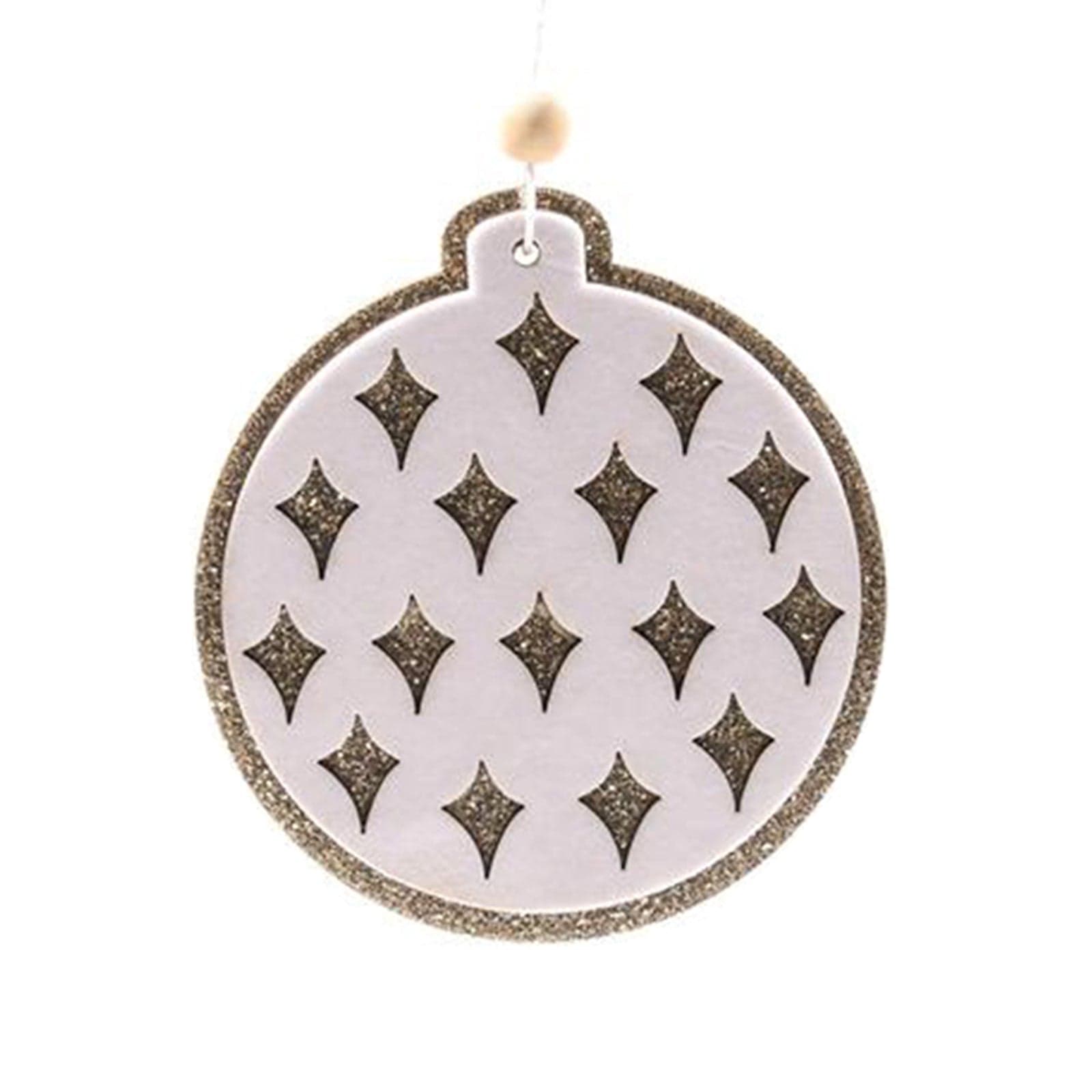 Pendente natalizio per Albero di Natale in legno, confezione da 3 pezzi, Ø 7 cm - 3