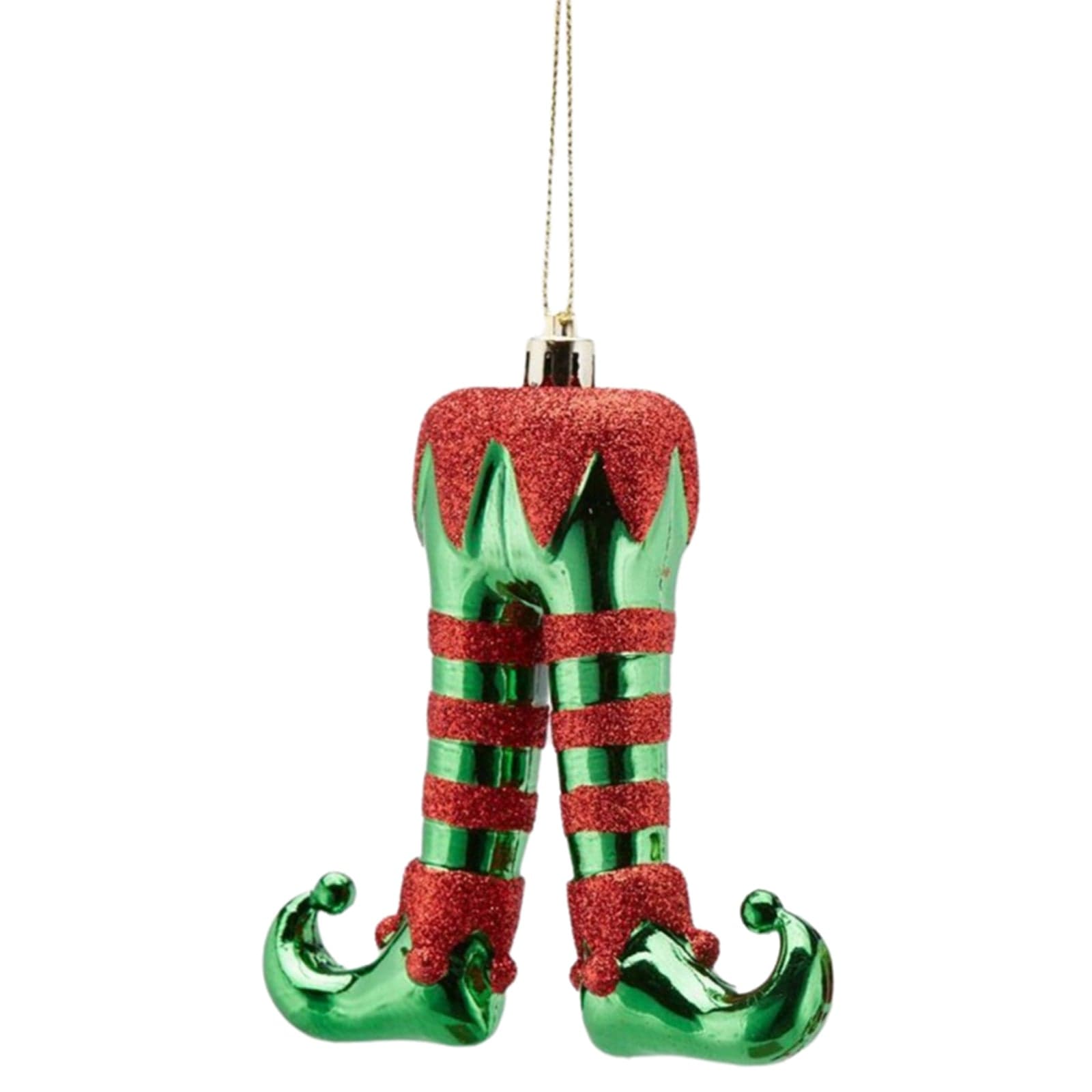 Pendaglio per albero di Natale "Calze dell'elfo" appendibile con corda, da 11 cm - 2