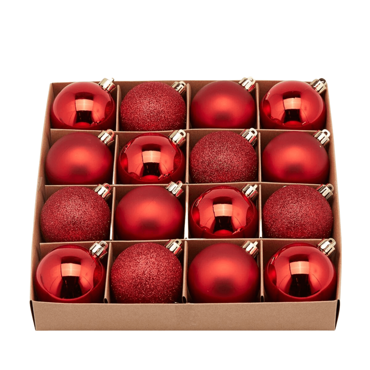 Palline per albero di Natale, colore Rosso, tinta unita, in PVC - 3