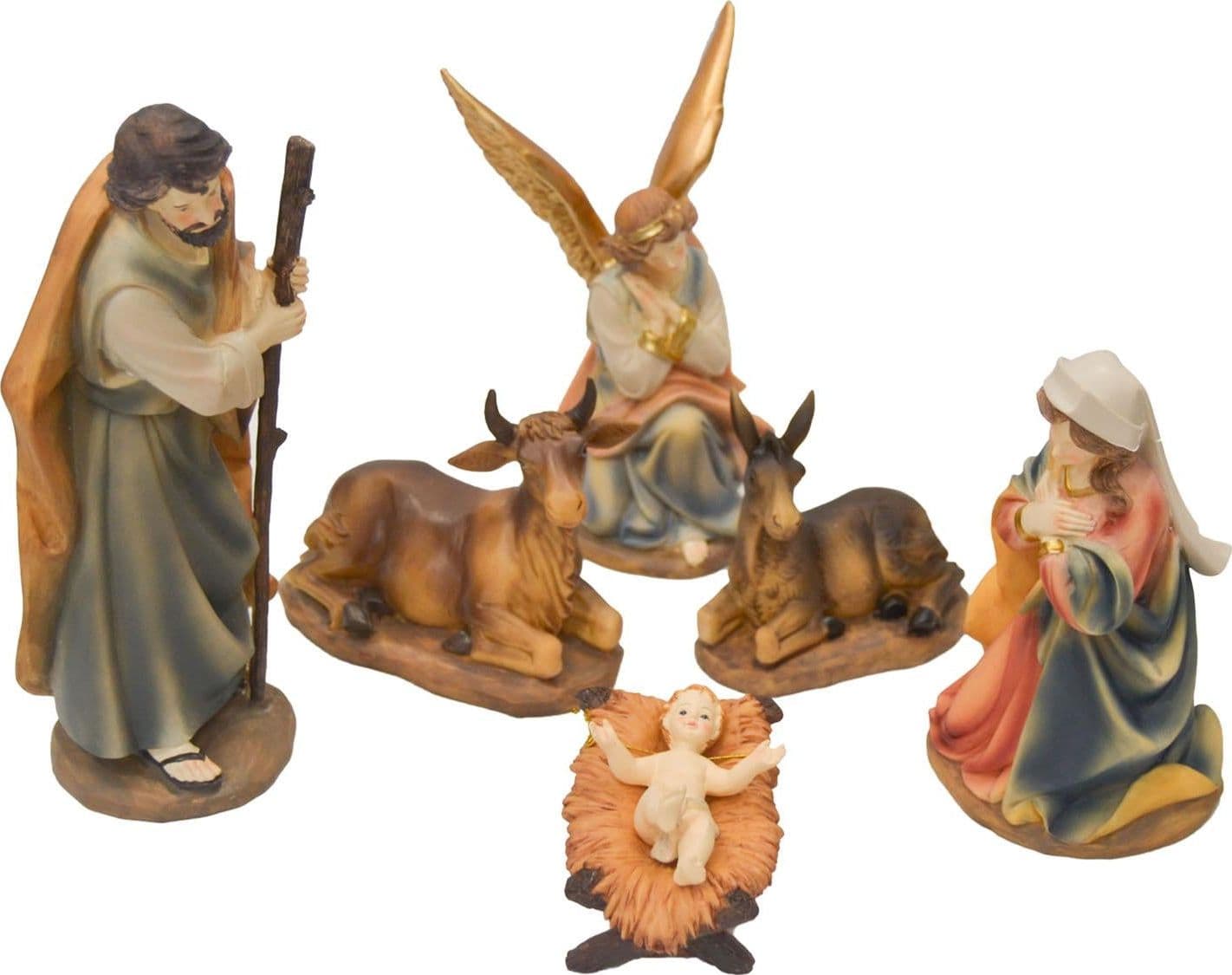 Natività completa con re magi su cammelli in poliresina 11 soggetti - 2