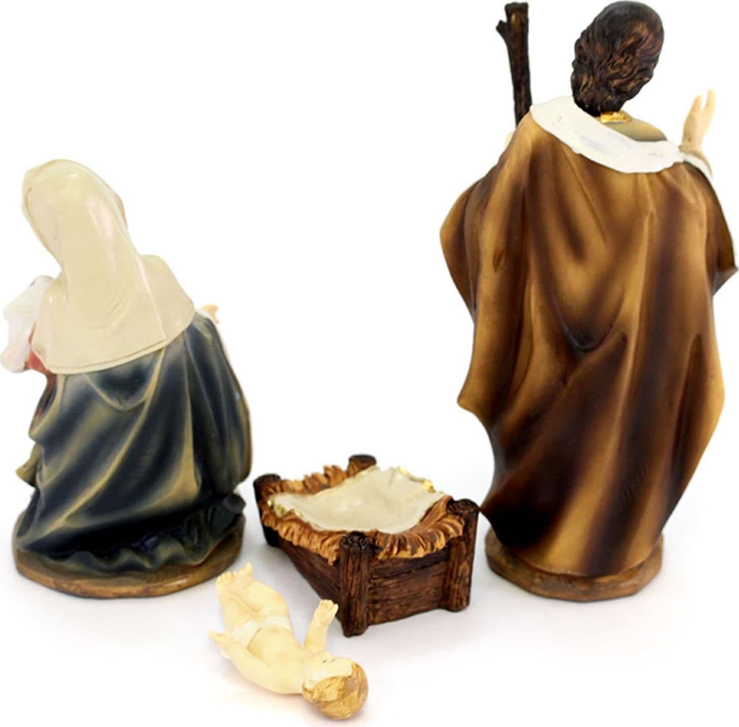 Natività completa con re magi presepe in poliresina 11 soggetti - 5