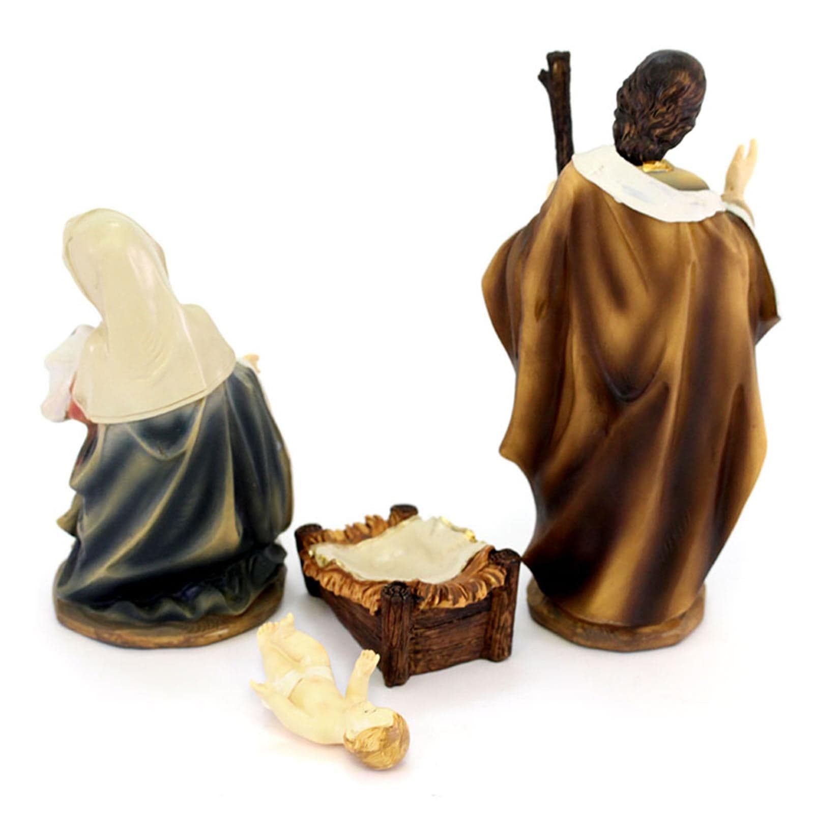 Natività completa con re magi presepe in poliresina 11 soggetti - 5