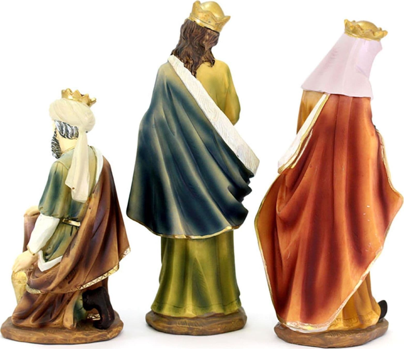 Natività completa con re magi presepe in poliresina 11 soggetti - 6