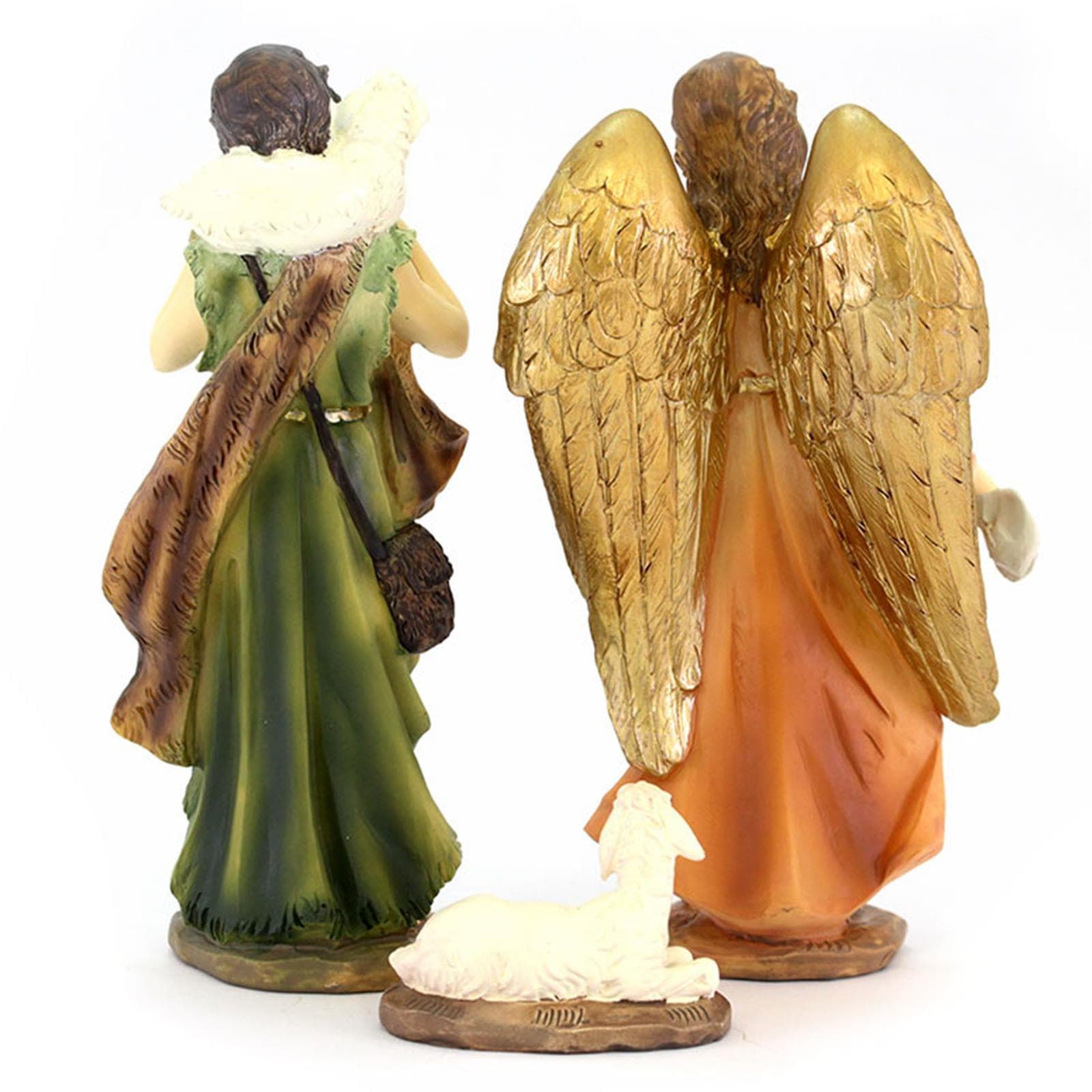 Natività completa con re magi presepe in poliresina 11 soggetti - 7