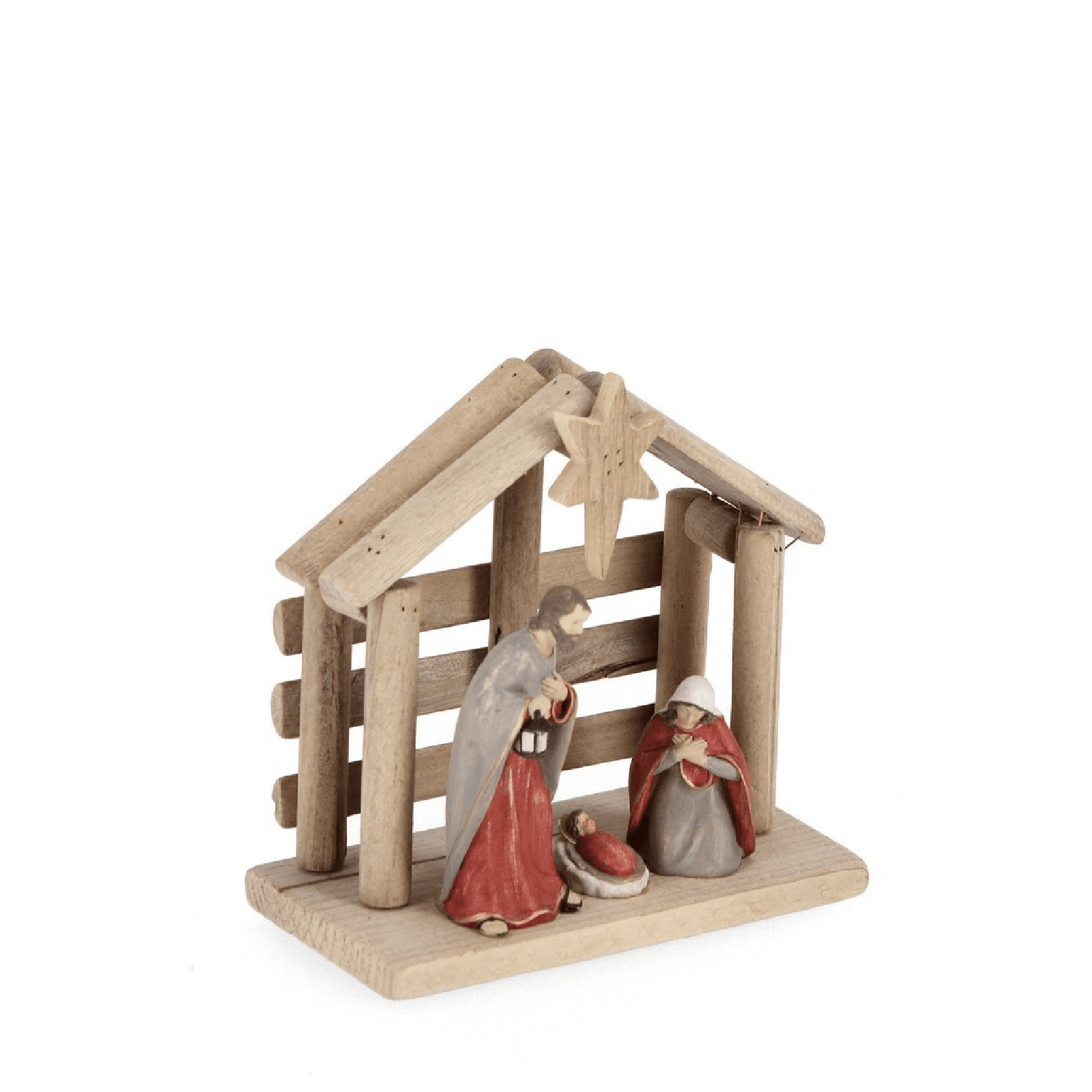 Natività con Capanna in poliresina "Mirabelle" per presepe - 2