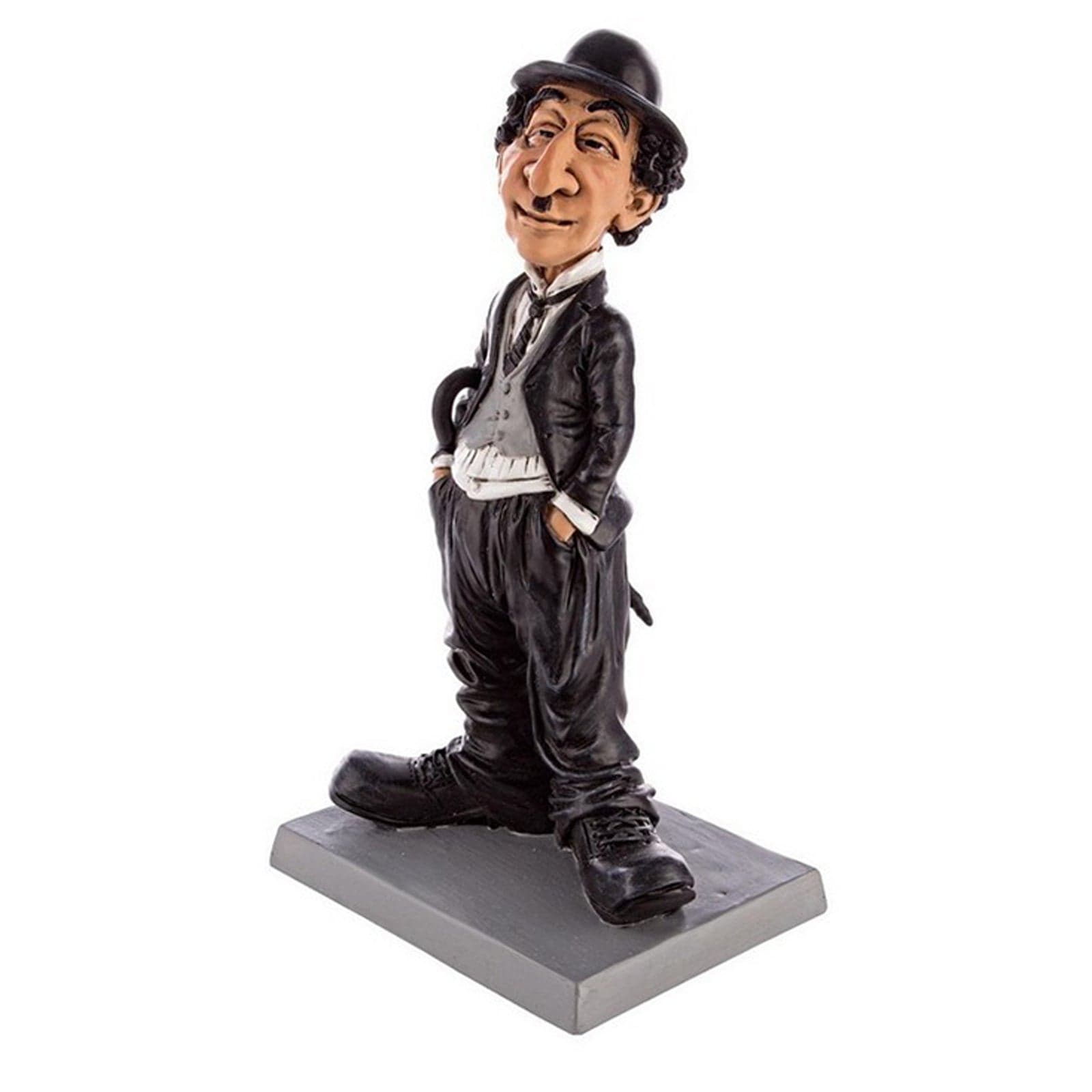 Statuetta in poliresina caricatura presepe Napoletano idea regalo h 17 cm - 3