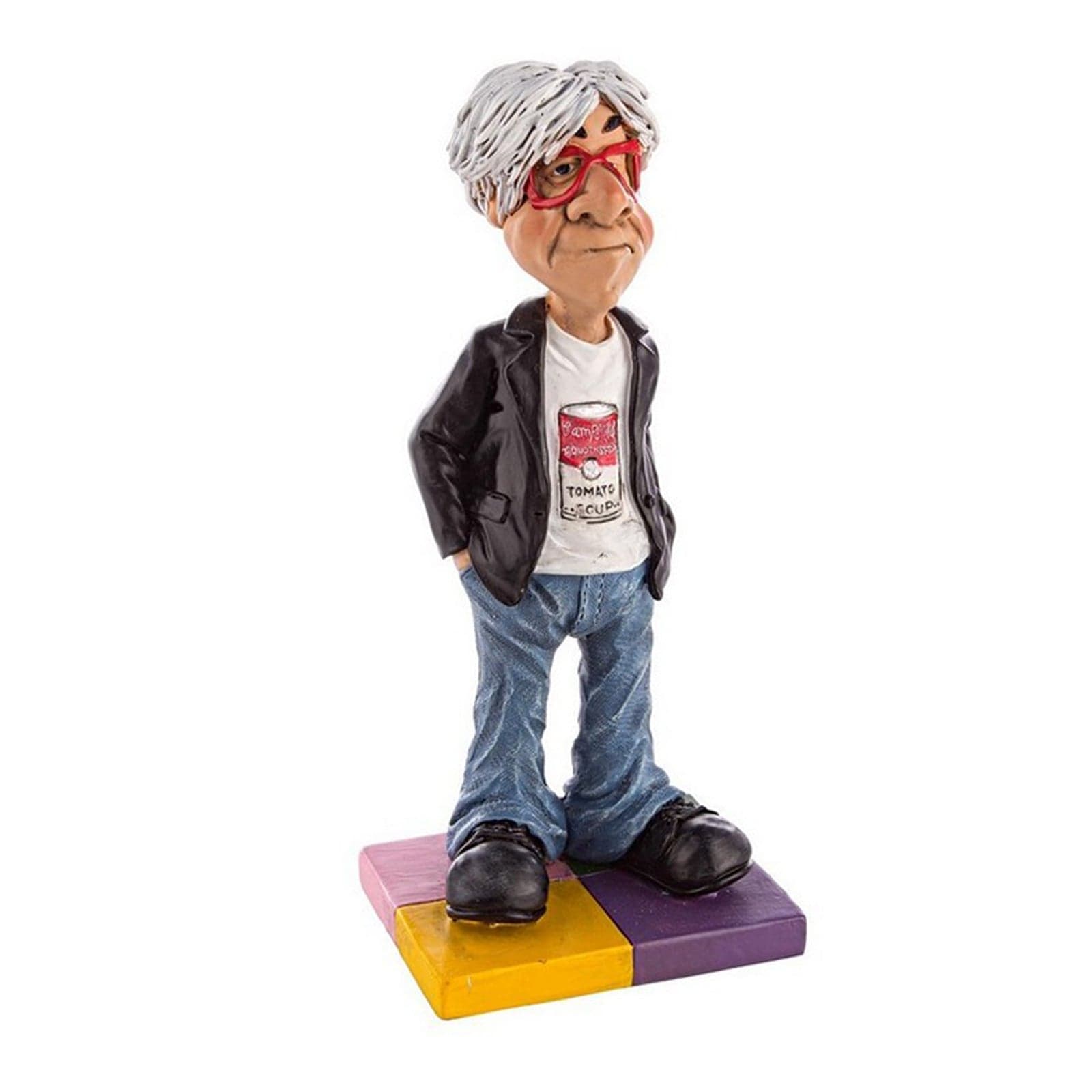 Statuetta in poliresina caricatura presepe Napoletano idea regalo h 17 cm - 4