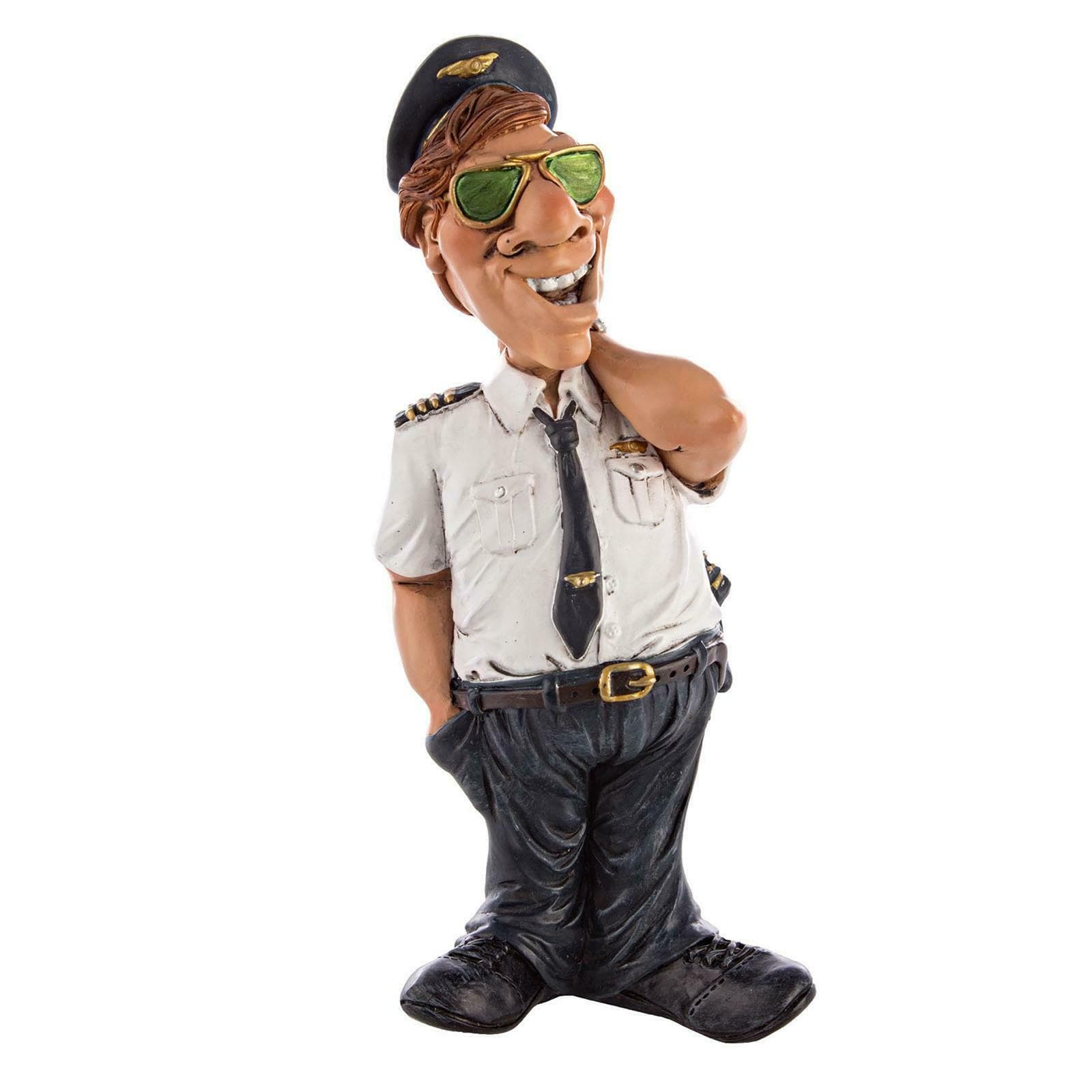 Statuetta in poliresina caricatura presepe Napoletano idea regalo h 18,5 cm - 6