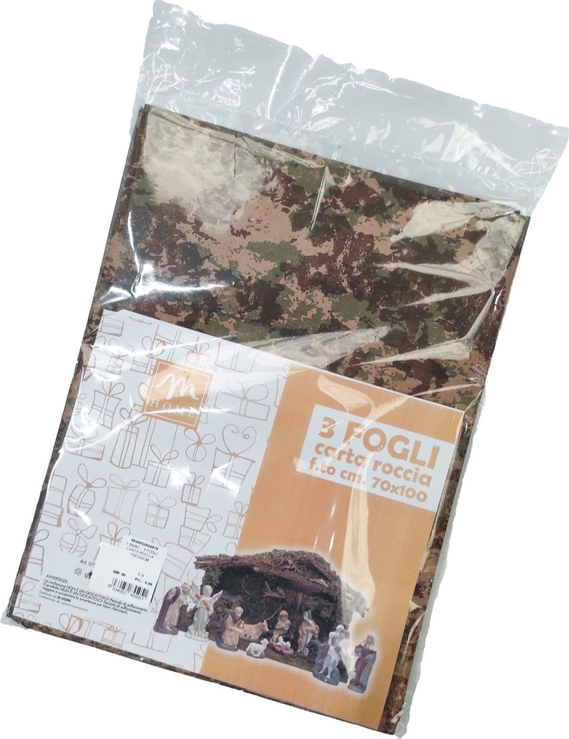 Foglio di Carta roccia per presepe sfondo paesaggio e rivestimento grotte 70 x 200 cm - 2