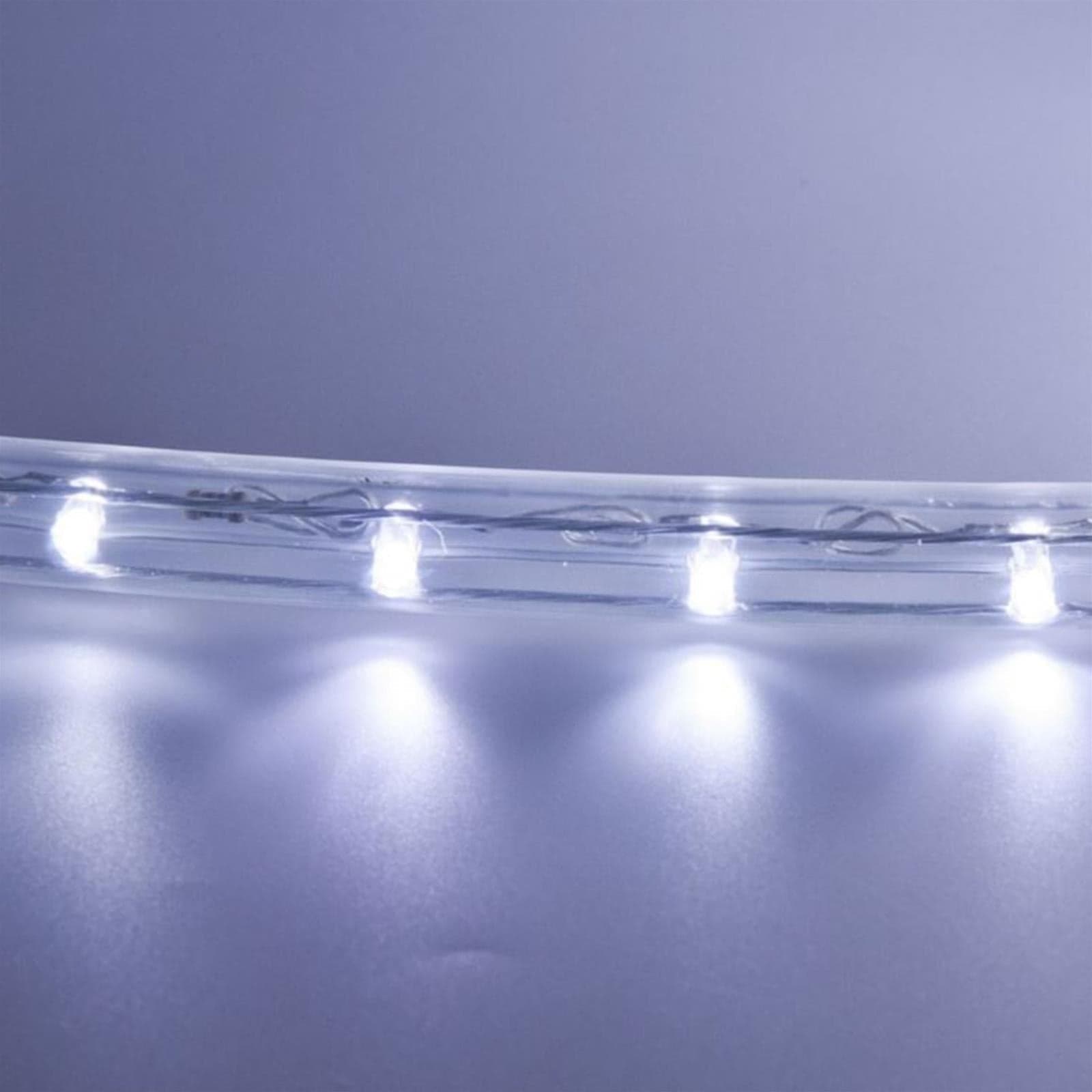 Tubo luminoso a led professionale Ø 13 mm decorazione natalizia luce fissa da esterno 45 mt - 8