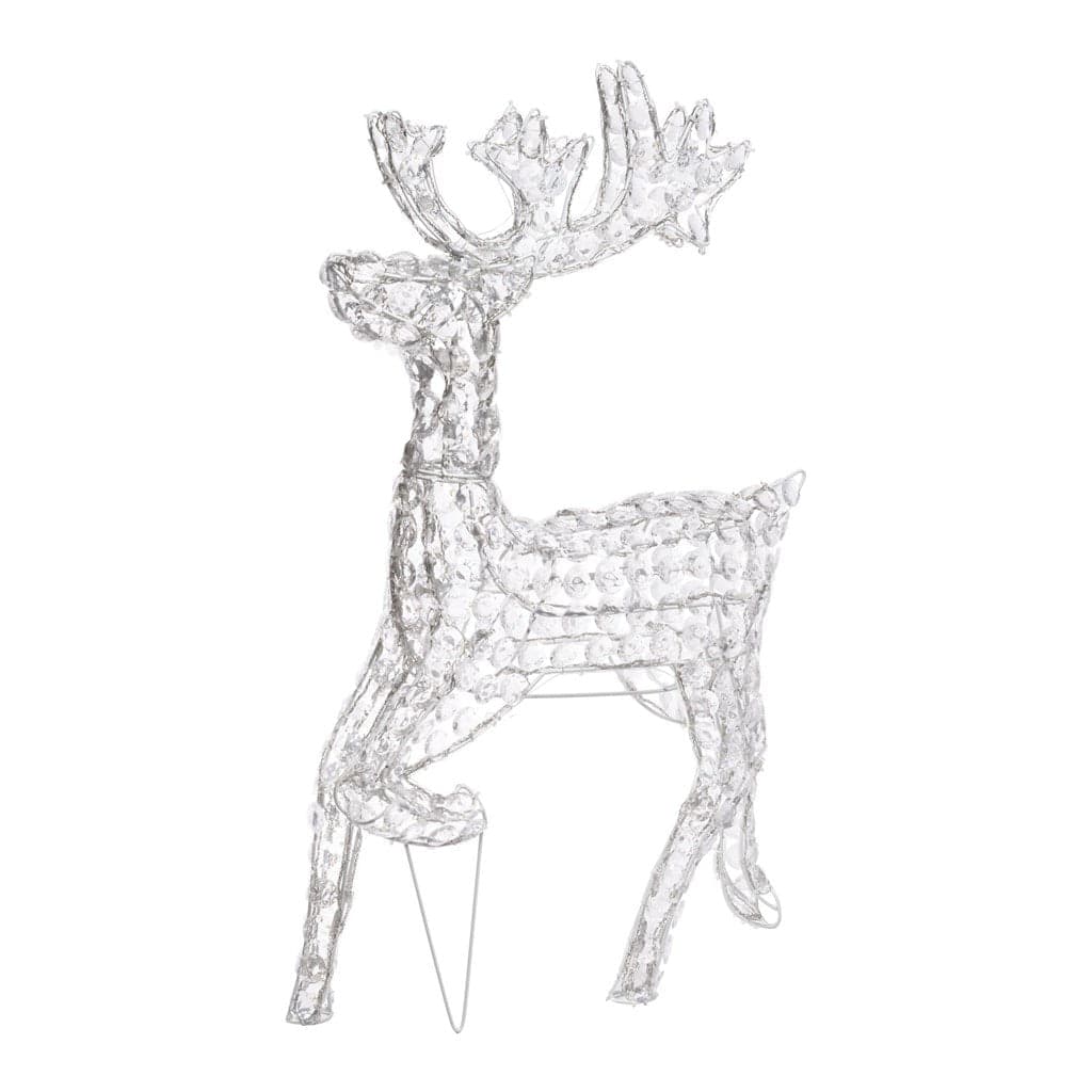 Renna natale luminosa cristalli 200 led da esterno galoppante Decorazione natalizia h 85 cm - 4