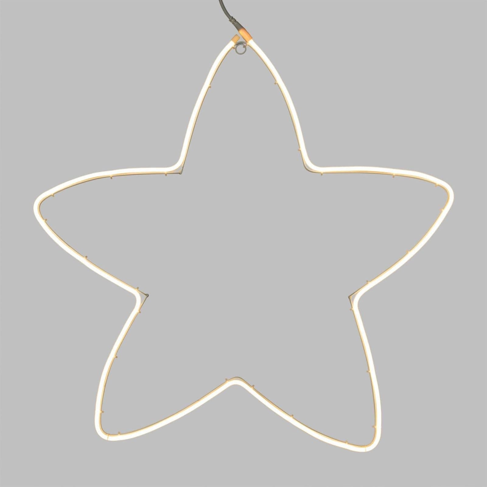 Stella luminosa led tipo neon a luce fissa luce calda per interno ed esterno - 5
