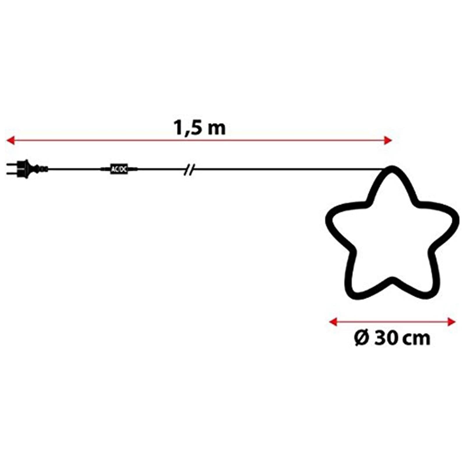 Stella luminosa led tipo neon a luce fissa luce calda per interno ed esterno - 7