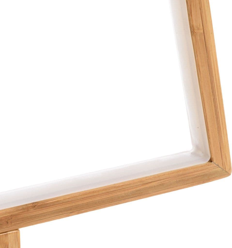 Albero triangolare luminoso con led bianco caldo e base in legno - 6