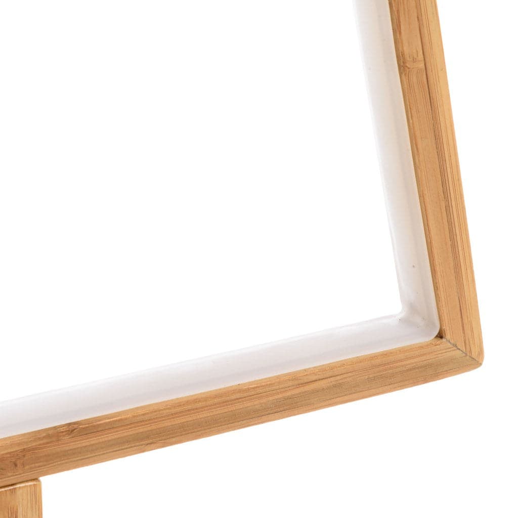 Albero triangolare luminoso con led bianco caldo e base in legno - 6