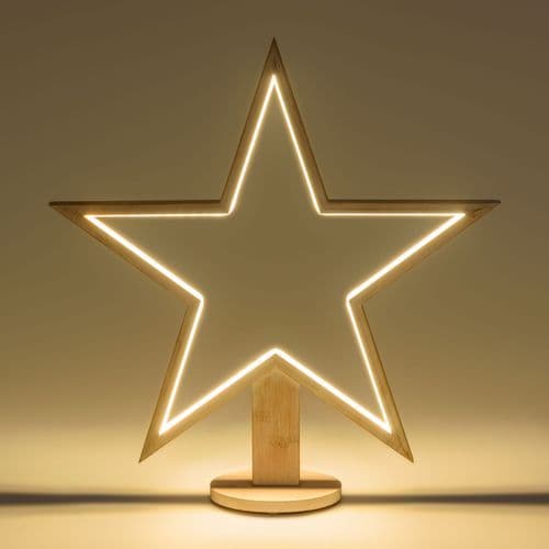 Decorazione luminosa stella natale 55 cm con base strip led multicolor per addobbi natalizi - 12