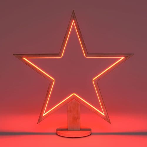 Decorazione luminosa stella natale 55 cm con base strip led multicolor per addobbi natalizi - 4