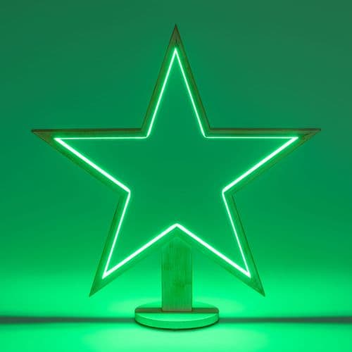 Decorazione luminosa stella natale 55 cm con base strip led multicolor per addobbi natalizi - 5
