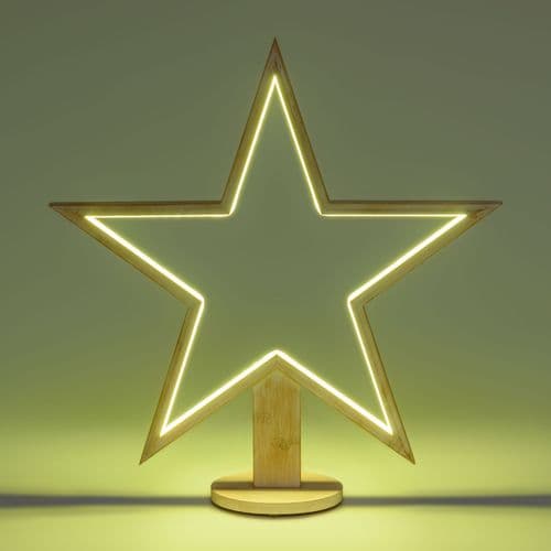 Decorazione luminosa stella natale 55 cm con base strip led multicolor per addobbi natalizi - 7