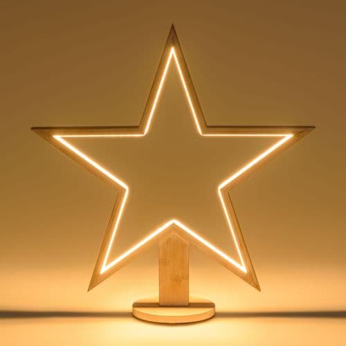 Decorazione luminosa stella natale 55 cm con base strip led multicolor per addobbi natalizi - 10