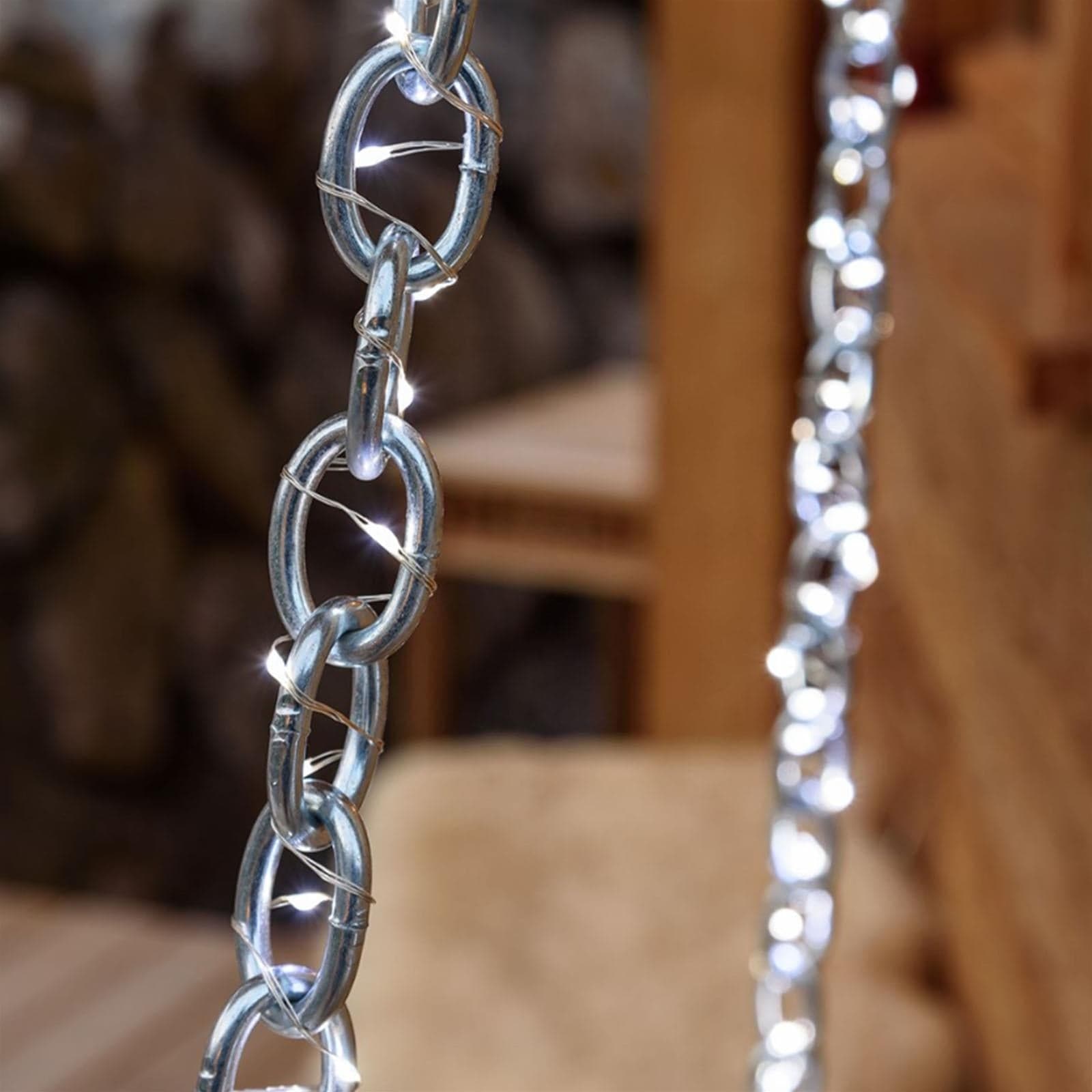Luci di natale catena con Micro Led e filo in metallo a batteria per esterno - 7