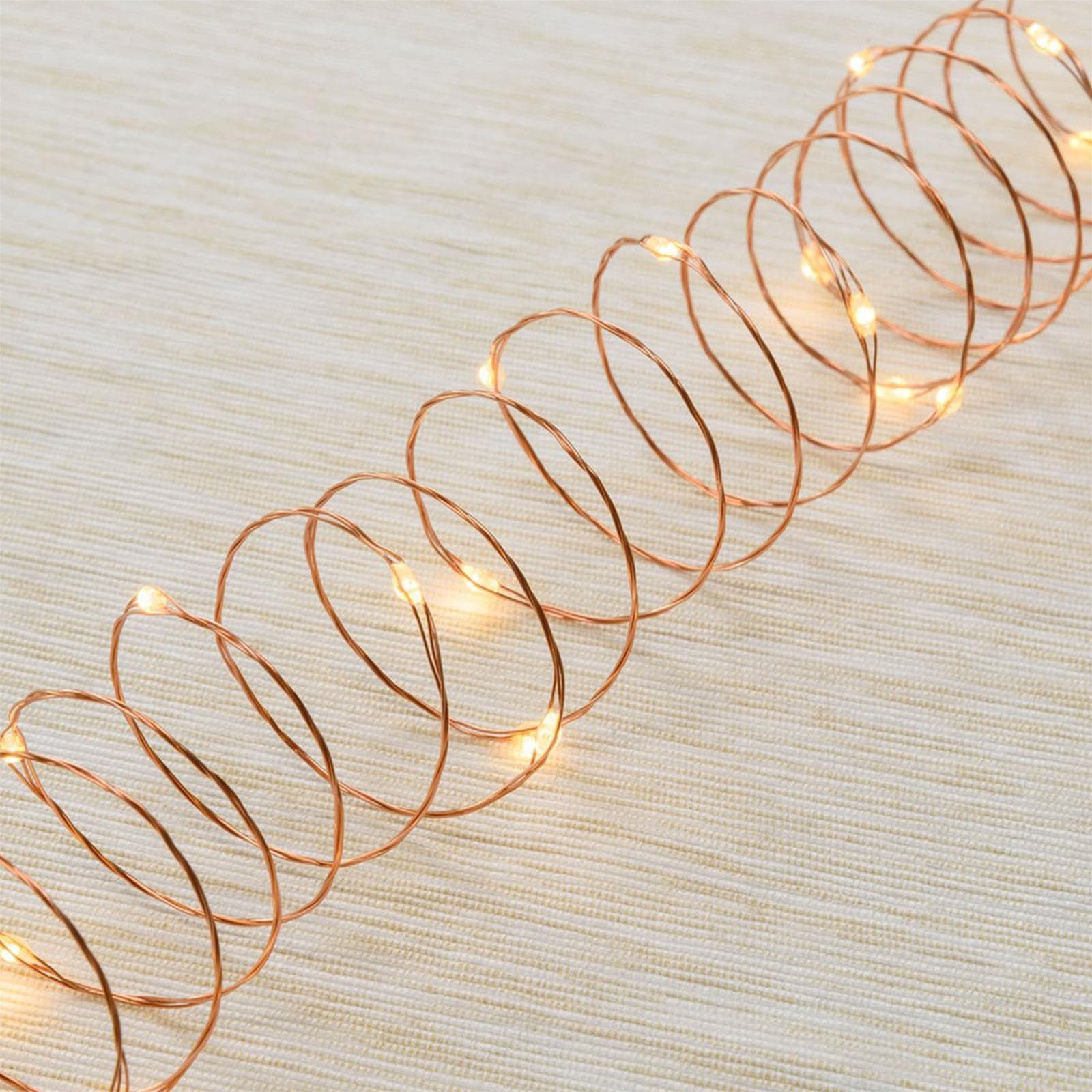 Luci di natale catena con Micro Led e filo in metallo a batteria per esterno - 10