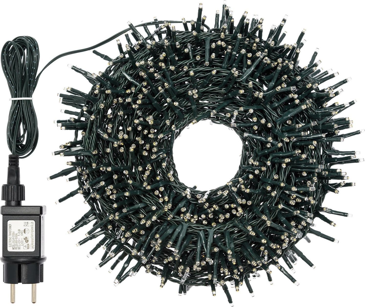 Luci di natale catena luminosa con 1000 miniled gioco di luce automatico effetto flash per esterno addobbi natalizi - 13