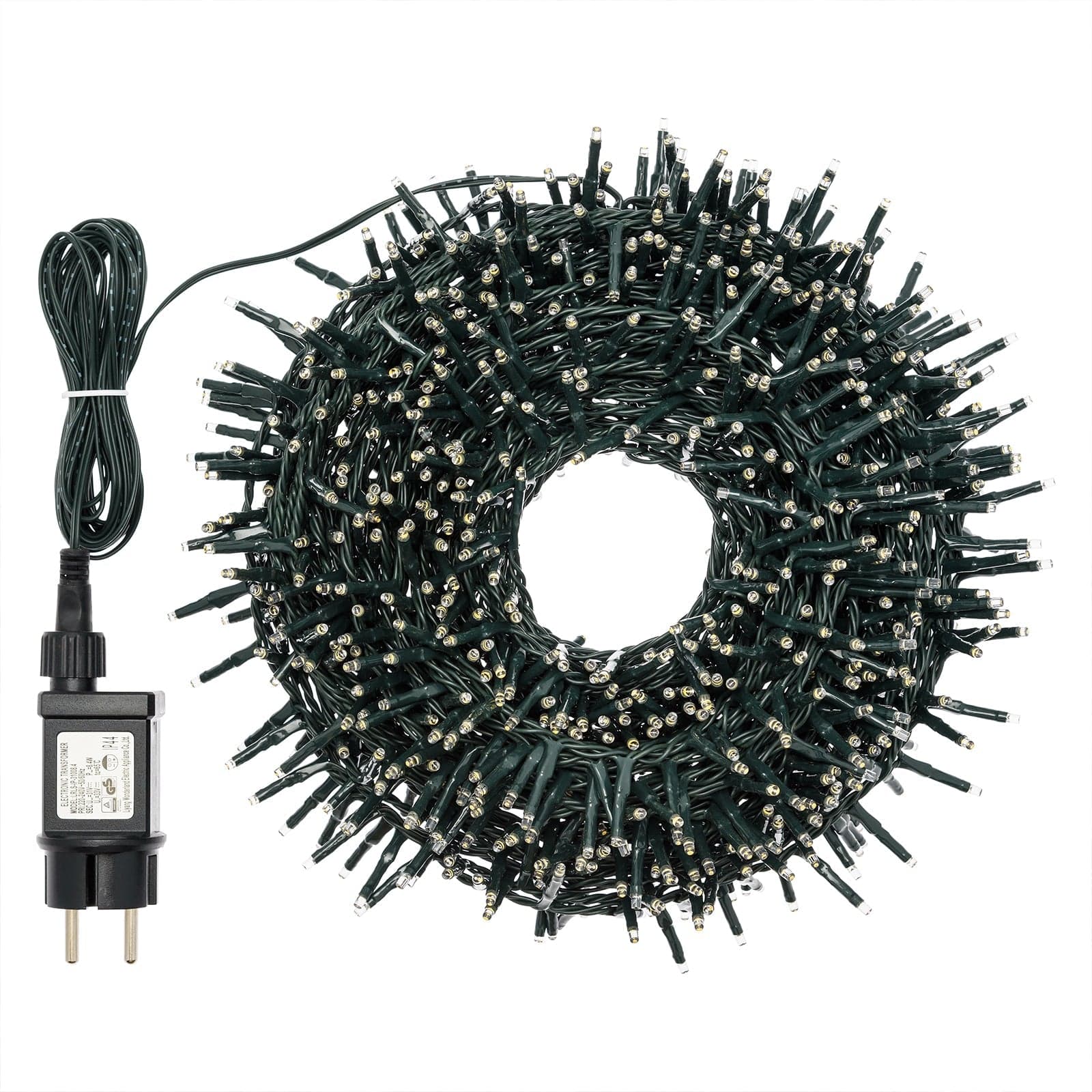 Luci di natale catena luminosa con 1000 miniled gioco di luce automatico effetto flash per esterno addobbi natalizi - 13