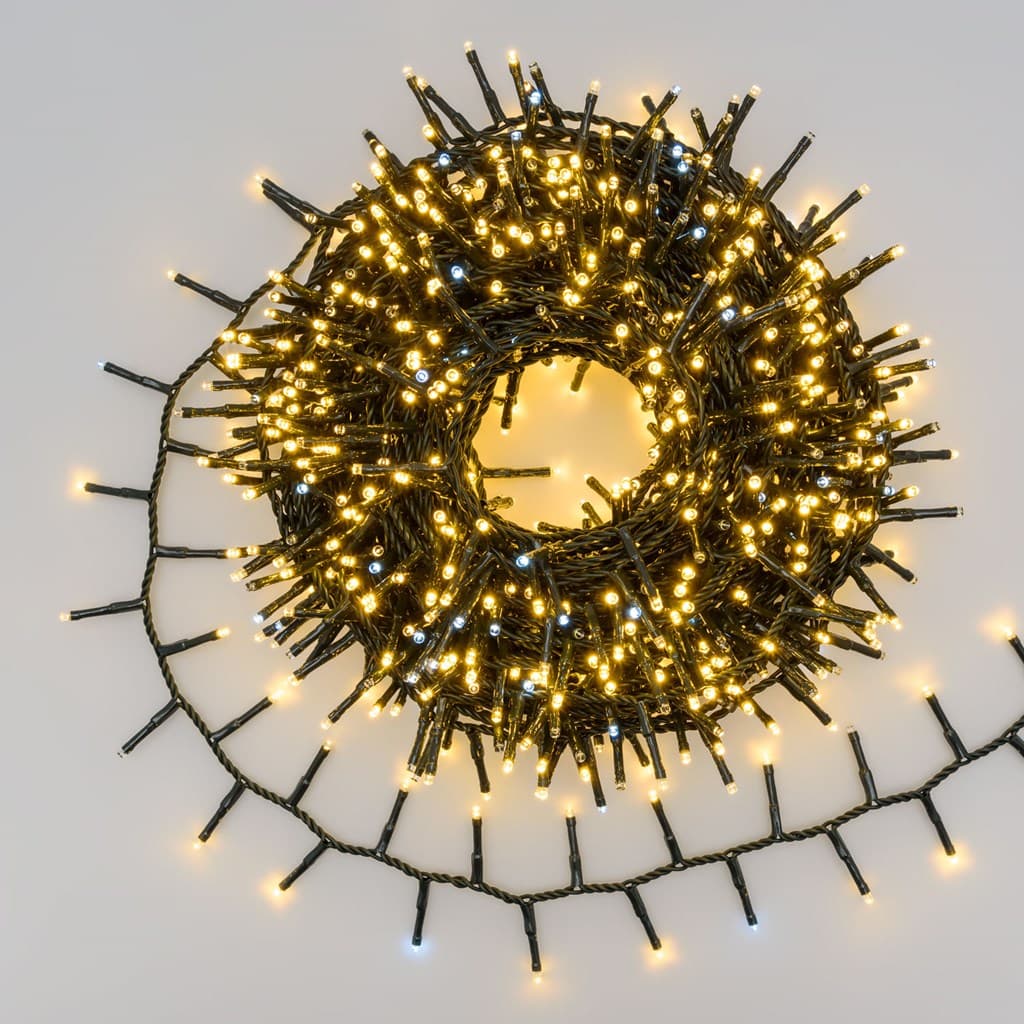 Luci di natale catena luminosa con 1000 miniled gioco di luce automatico effetto flash per esterno addobbi natalizi - 14