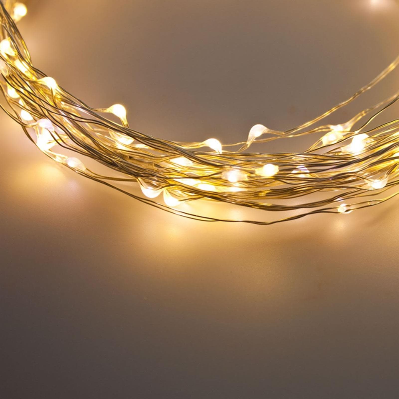 Luci di natale catena con Micro Led con controller Giochi luce filo in metallo - 13
