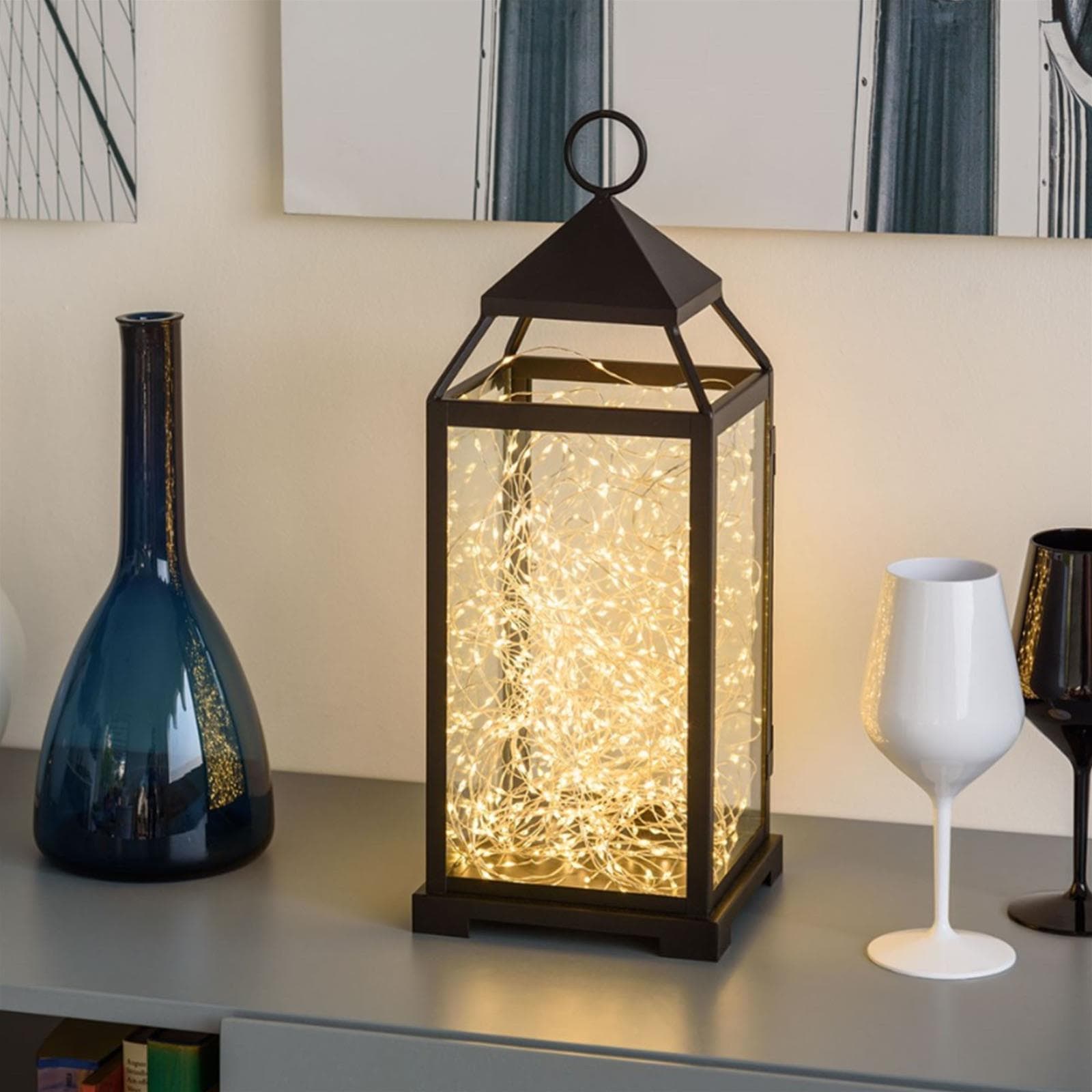Luci di natale catena con Micro Led con controller Giochi luce filo in metallo - 7