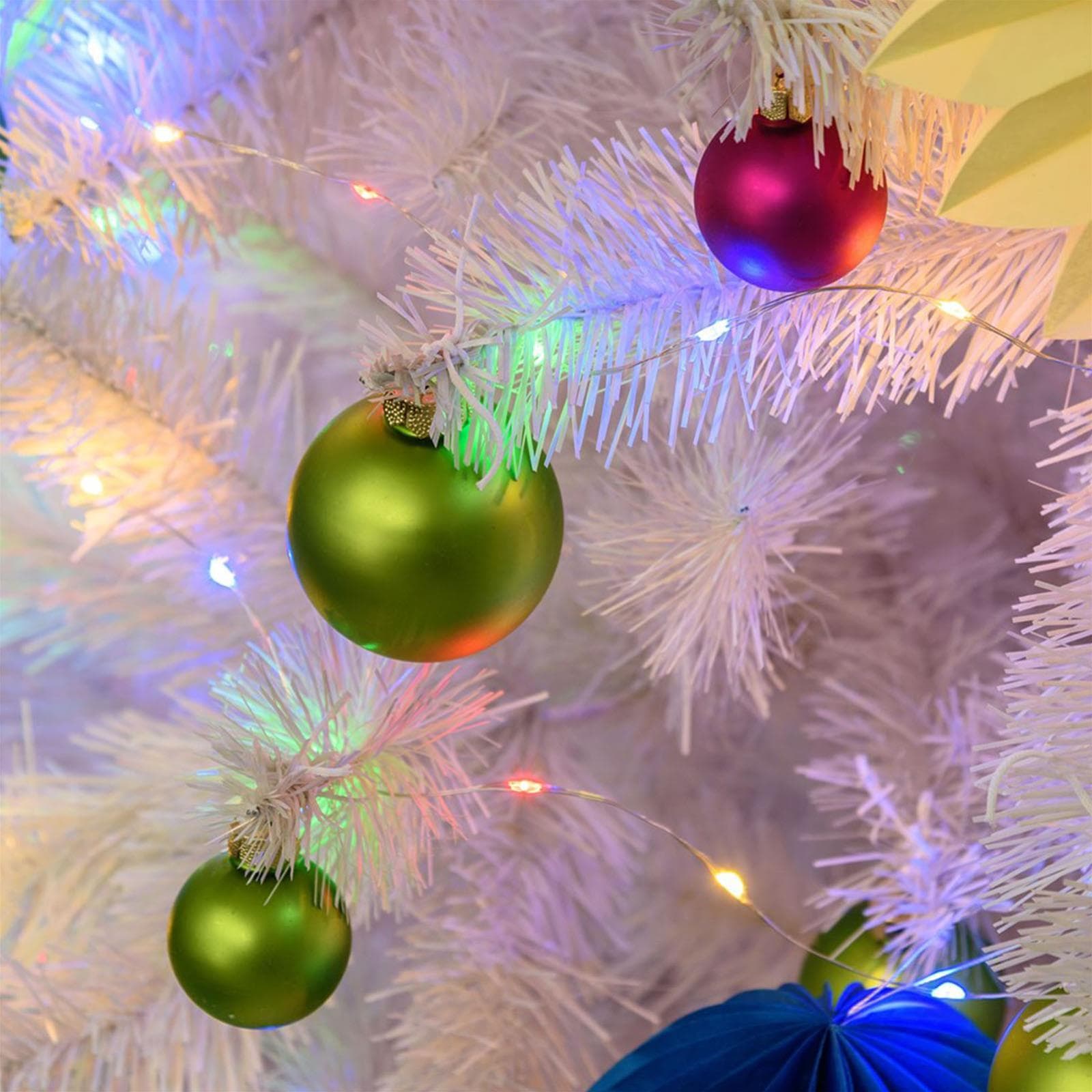 Luci di natale catena con Micro Led Fissi e filo in metallo per interno ed esterno - 11