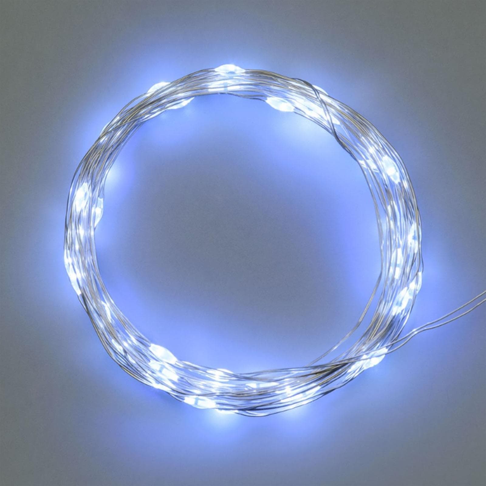 Luci di natale catena con Micro Led Fissi e filo in metallo per interno ed esterno - 6
