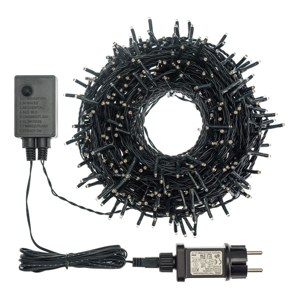 Catena lineare natalizia MiniLED da Ø 3 mm con 8 giochi di luce - 30