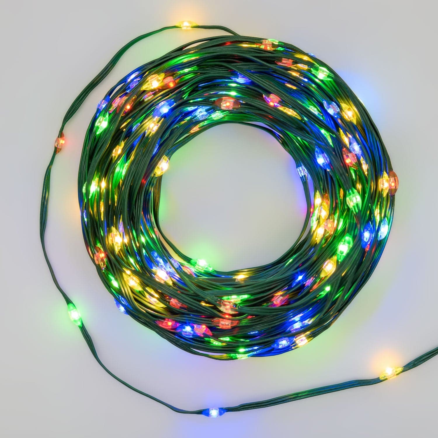 Catena lineare "Gocce luminose" con led da Ø 4 mm con cavo 8 giochi di luce - 9