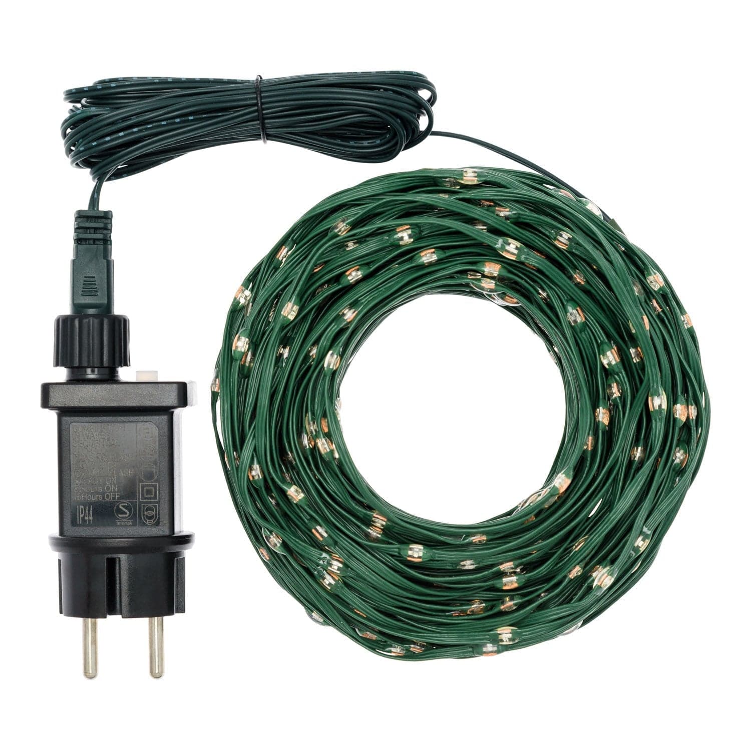 Catena lineare "Gocce luminose" con led da Ø 4 mm con cavo 8 giochi di luce - 10